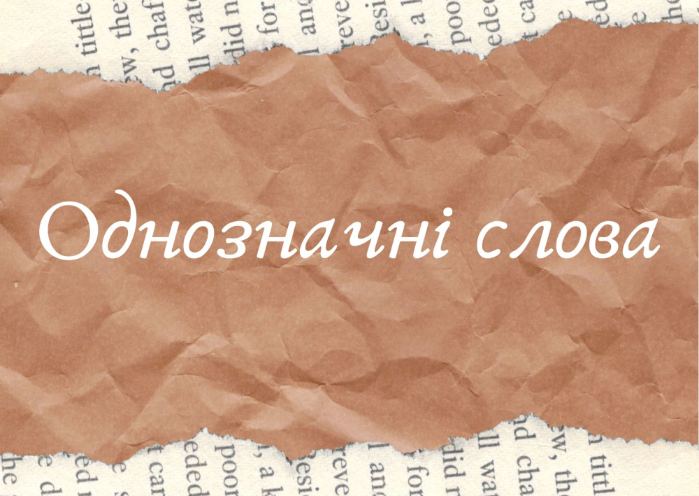 Однозначні слова: що це таке і як їх визначити, приклади