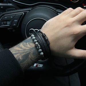 Браслет чоловічий шкіряний BLACKROCK